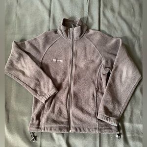 Columbia Black Full Zip Men Women Fleece Jacket Sz Medium excellent xondeion